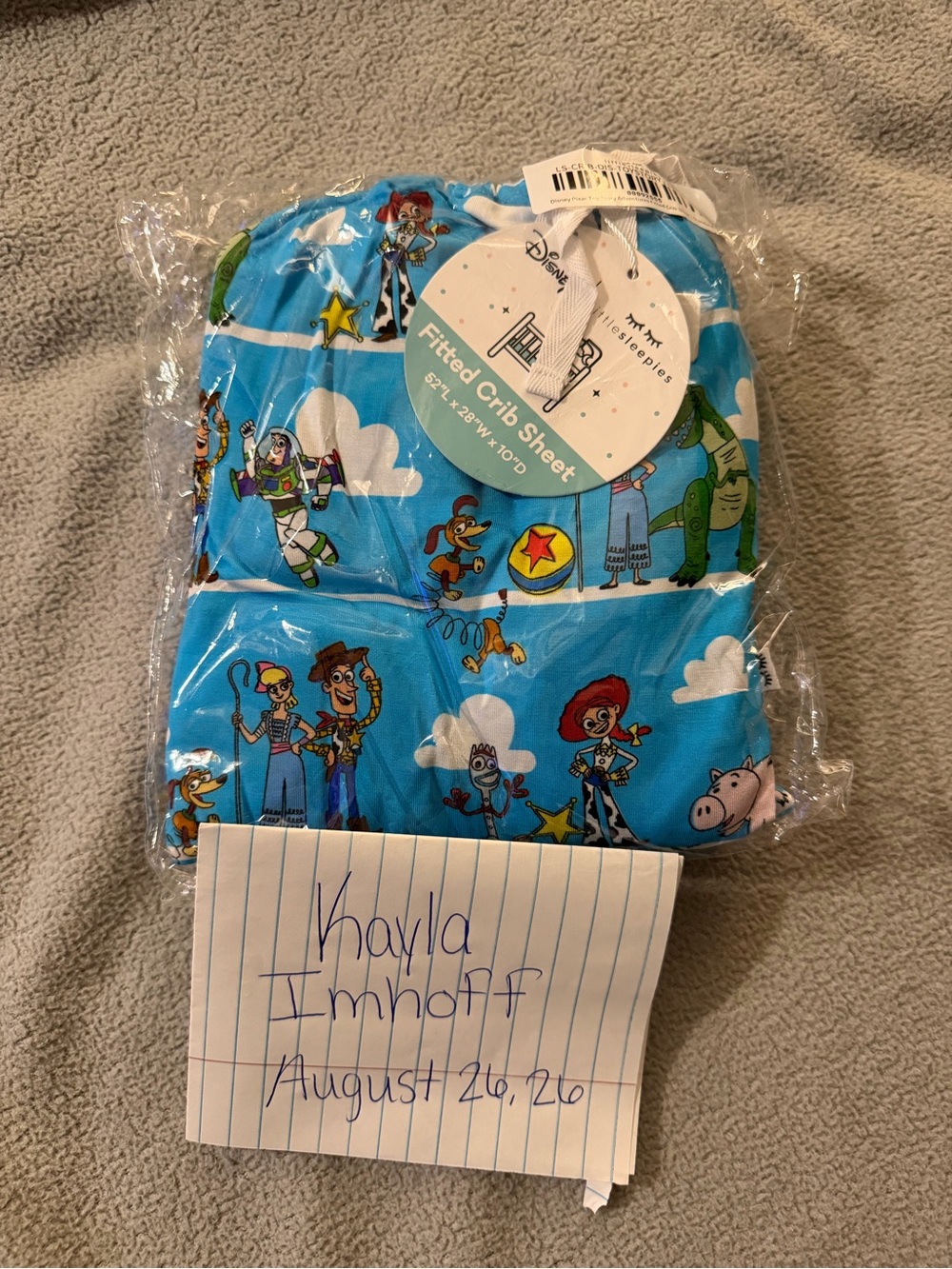 Little Sleepies Blue Toy Story Fitted Crib Sheet